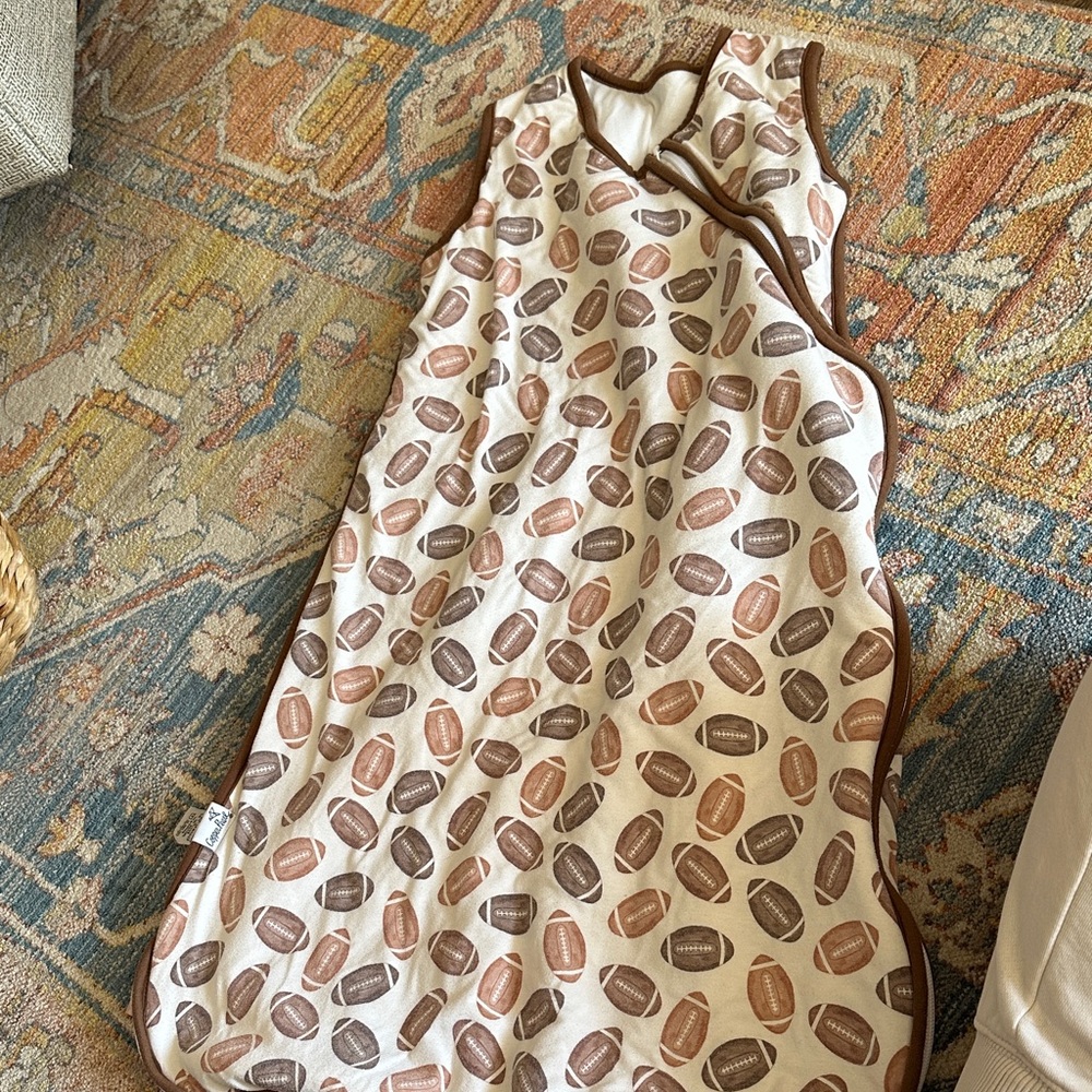 Copper Pearl Football Print Baby Sleep Sack